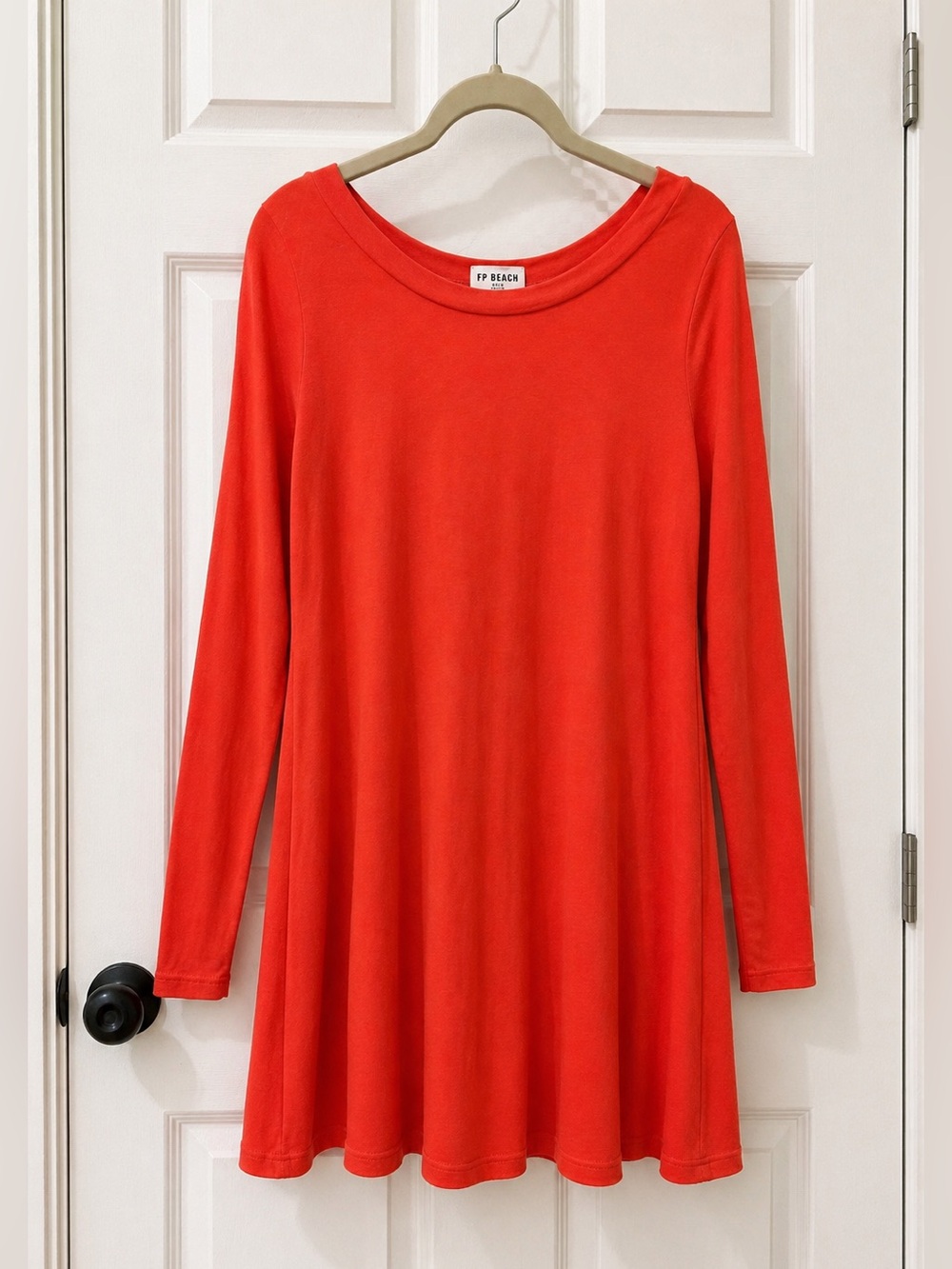 Free People FP Beach Coral Red Swing Tunic Dress XS/S Flowy